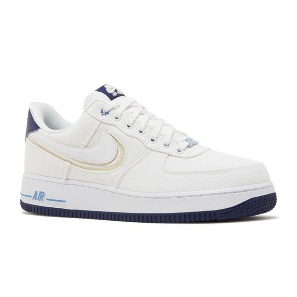 Nike Air Force 1 Low PRM White Fossil Premium Blue NEW DB3541-100 Mens Size 11.5 - Picture 11 of 12